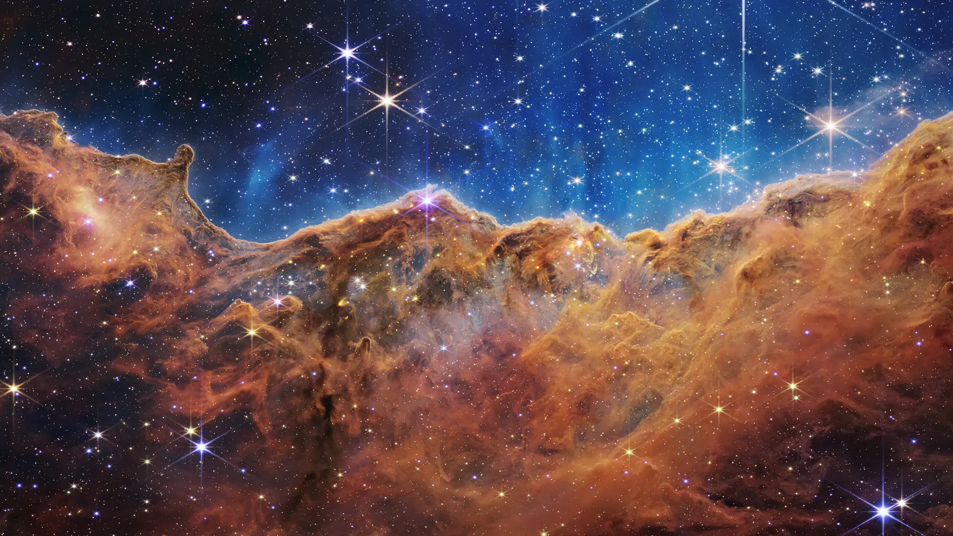 The Carina Nebula, imaged by the James Webb Space Telescope