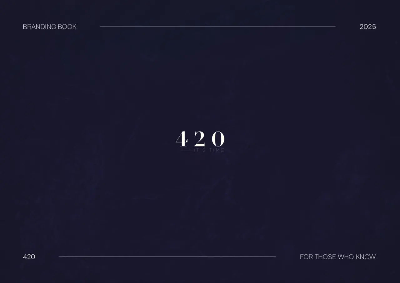 420 It’s Time Brand Guide, branding work by Little Hat