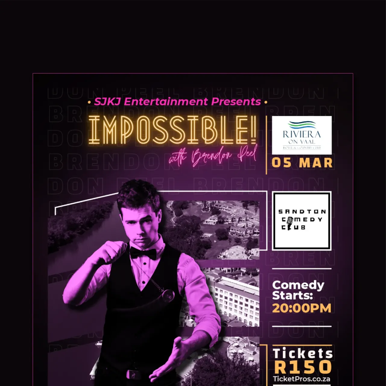 Comedy Nights at Riviera on Vaal, social work by Little Hat